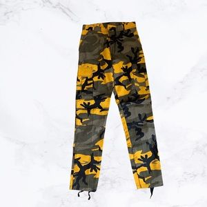 Women’s Yellow camp cargo pants